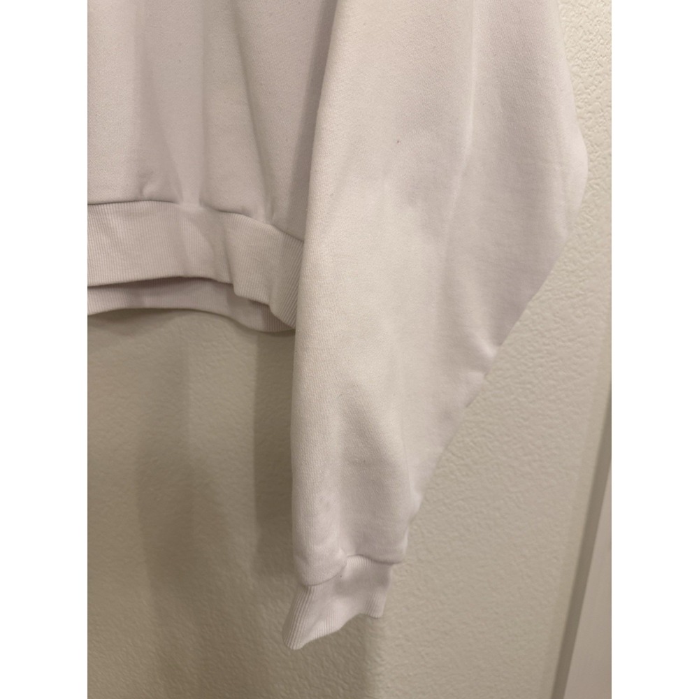 Alo Yoga Cropped Accolade Crewneck Sweatshirt White Size Medium - Picture 5 of 14